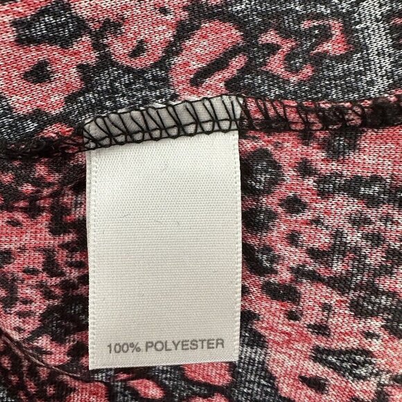 Avenue Tank Top shell Size 26 Red Black Velvet Floral Elegant - Picture 8 of 10